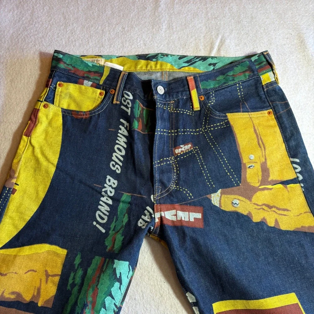 Levi's 501 150th Anniversary Edition Jeans Mens 34x32 Banner Pant Sample Garment